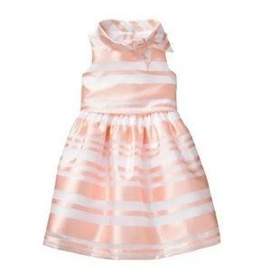 NWOT Janie & Jack Pink White Organza Dress 12-18M